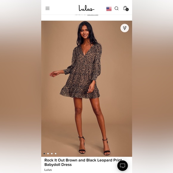 Lulus Dresses & Skirts - NWT LULU’S Rock It Out Brown and Black Leopard Print Babydoll Dress